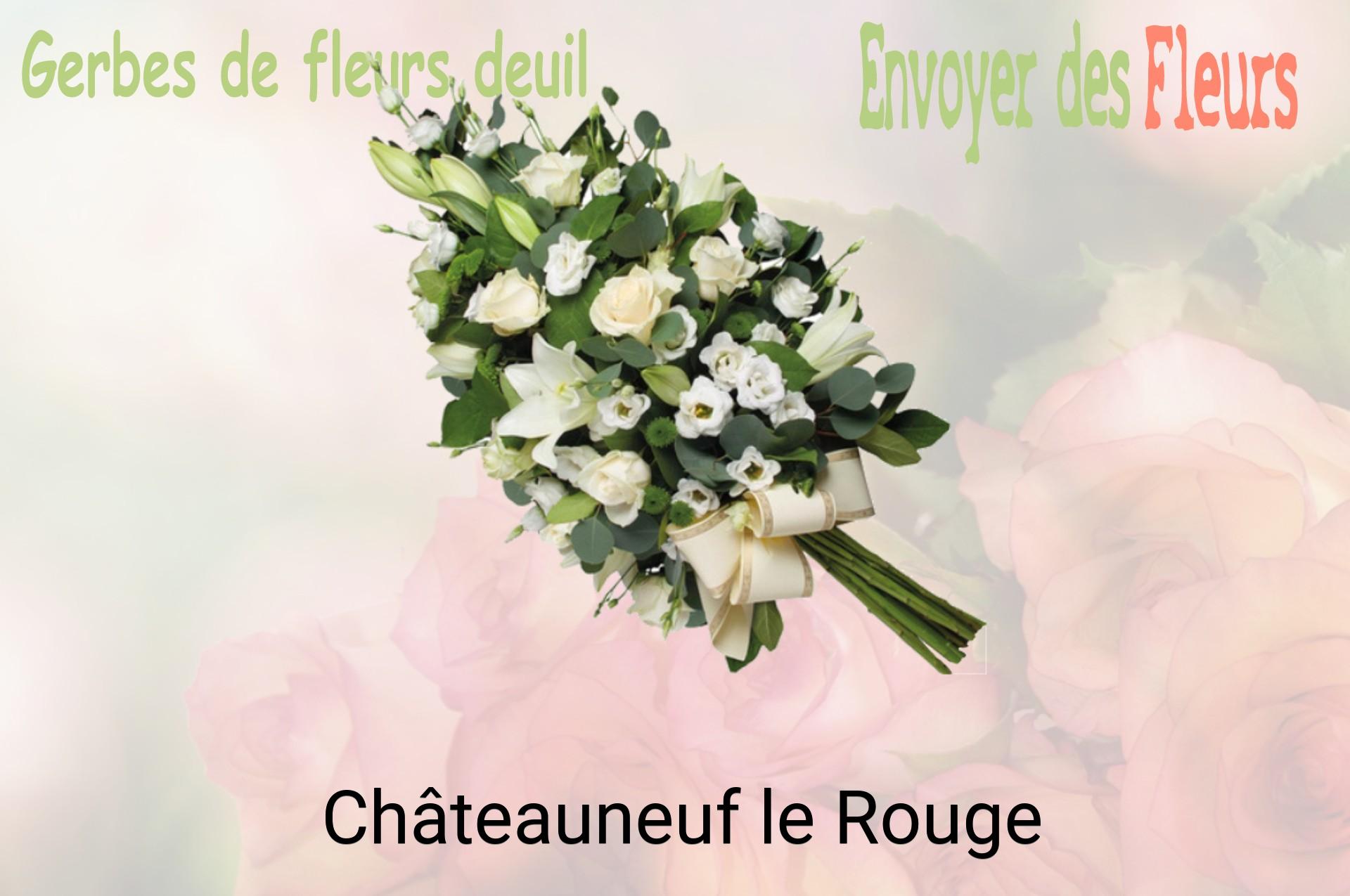 Gerbe de fleurs de deuil livrée à Châteauneuf-le-Rouge